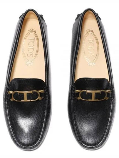 Women's Gommino Leather Driving Shoes Black - TOD'S - BALAAN 2