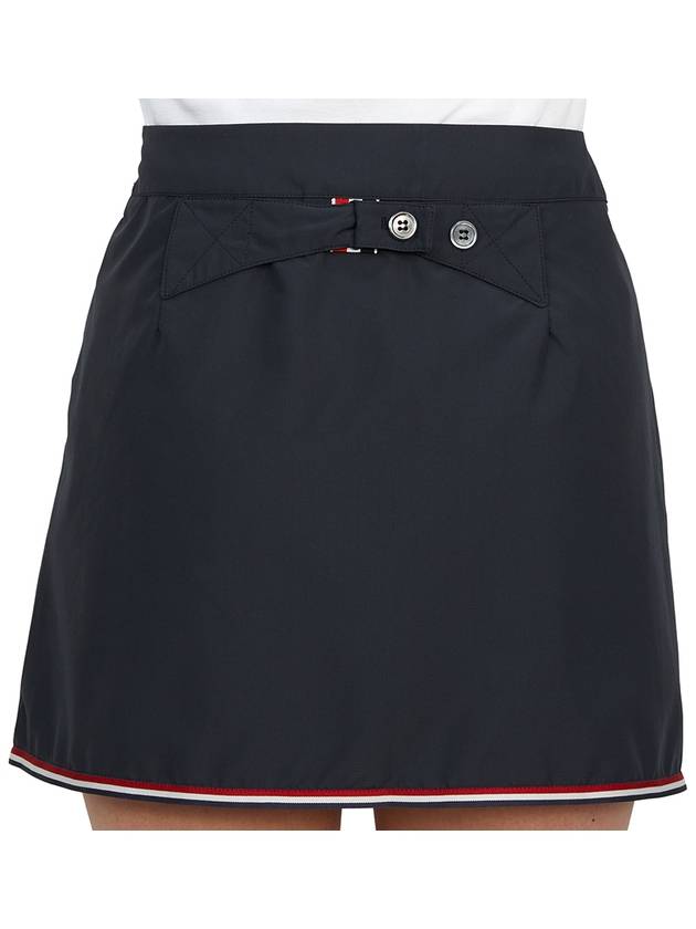 Women's Military Ripstop Framing Mini A-Line Skirt Navy - THOM BROWNE - BALAAN 10