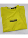 Small Rubber Logo Patch Short Sleeve T-Shirt Yellow - STONE ISLAND - BALAAN 3