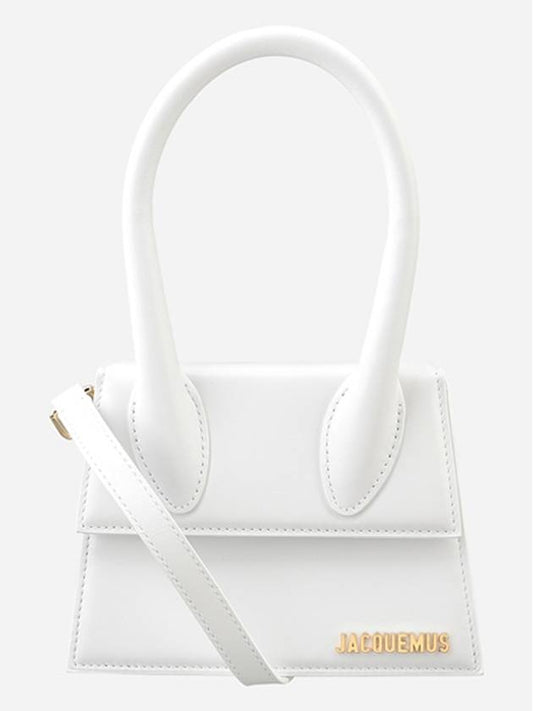 Le Chiquito Moyen Medium Leather Tote Bag White - JACQUEMUS - BALAAN 2