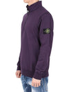 Wappen Patch Half Zip Up Sweatshirt Purple - STONE ISLAND - BALAAN 4