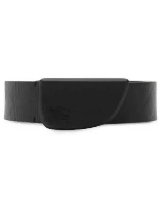 EKD Debossed Leather Belt Black - BURBERRY - BALAAN 2