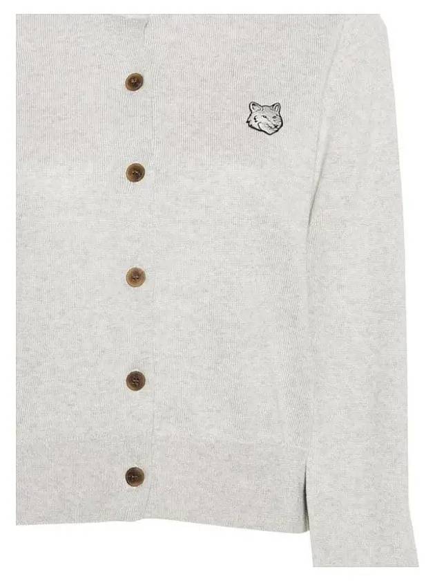 Bold Fox Head Patch Regular Cardigan Grey - MAISON KITSUNE - BALAAN 3