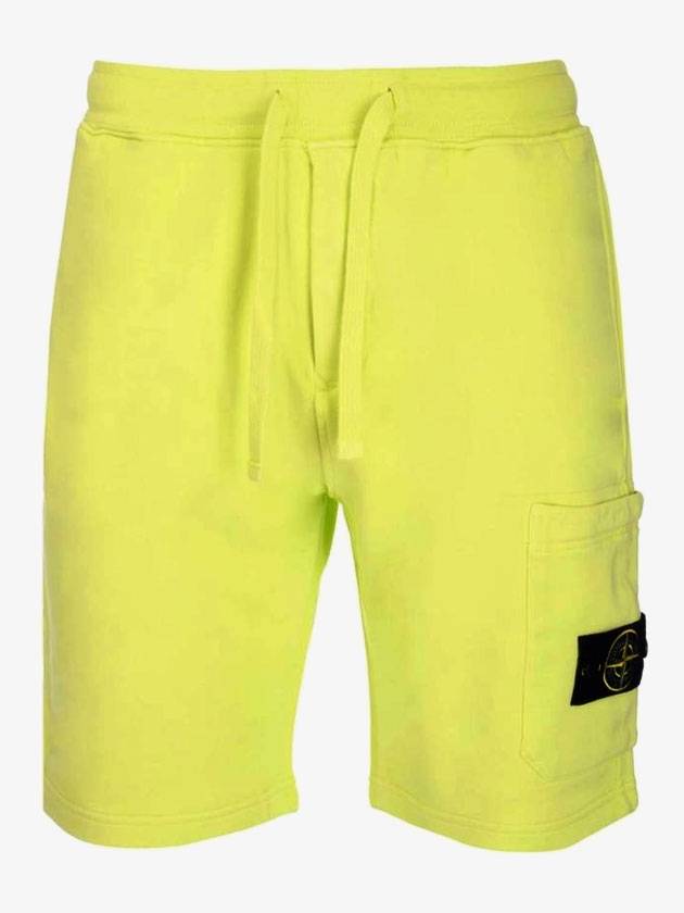 Men's Wappen Patch Bermuda Shorts Melon Lime - STONE ISLAND - BALAAN 1