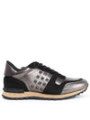 Rockstud low-top sneakers black - VALENTINO - BALAAN 3