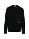 Pocket Zipper Wool Knit Top Light Black - CP COMPANY - BALAAN 1