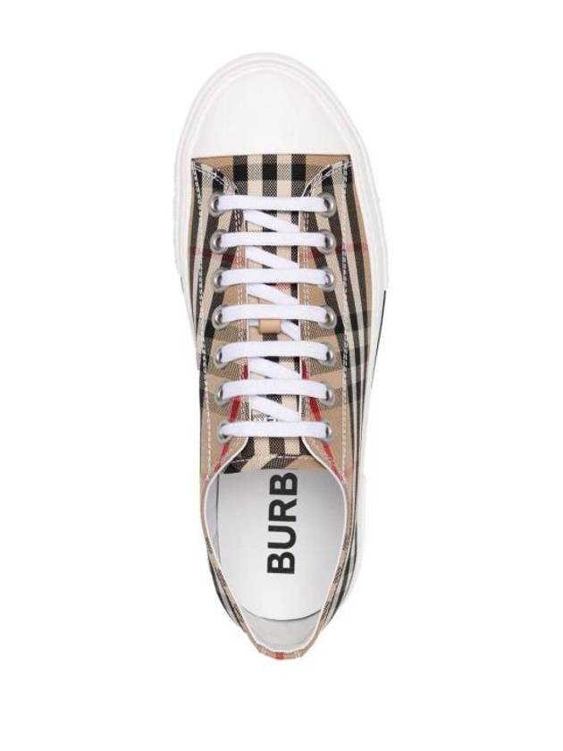 Vintage Check Cotton Sneakers Archive Beige - BURBERRY - BALAAN 4