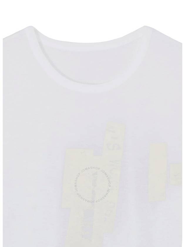 Y'S O-Round Neck Block Printed T-Shirt, Brand Size 2 (Small) - YOHJI YAMAMOTO - BALAAN 3