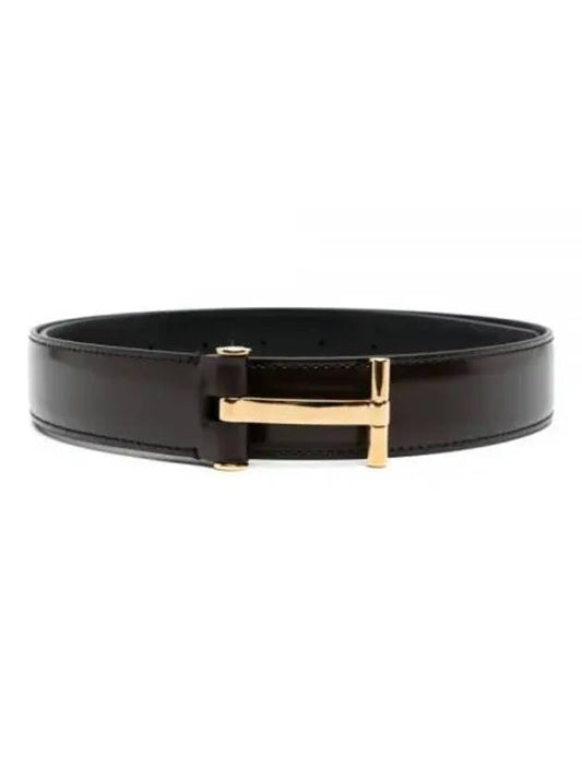 Coffee T Buckle Belt Brown - TOM FORD - BALAAN 2