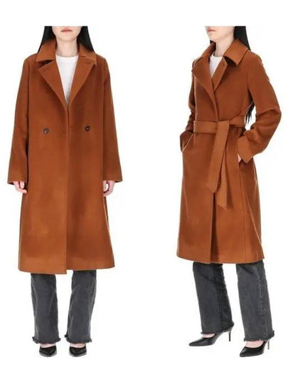 Bcollag Belted Double Coat Tobacco - MAX MARA - BALAAN 2