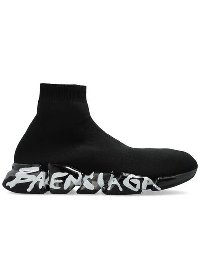 Men's Speed ​​2 High Top Sneakers Black - BALENCIAGA - BALAAN 2