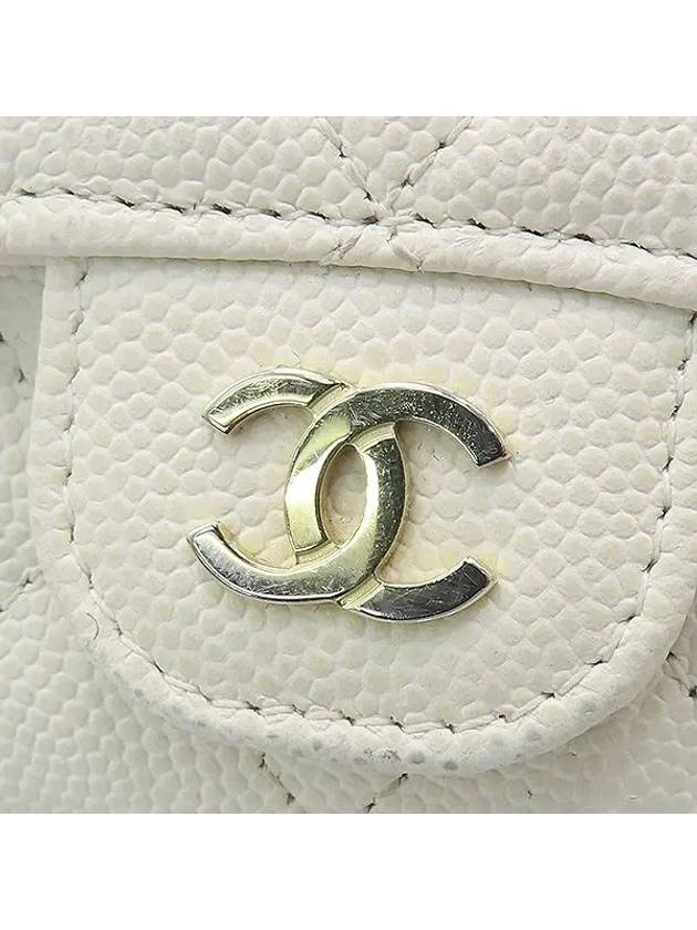 AP0214 White Caviar Skin Classic Flap Gold Plated COCO Logo Women s Card Holder Wallet - CHANEL - BALAAN 4