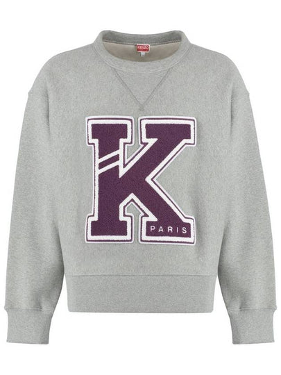 Men's Varsity Cotton Knit Top Grey - KENZO - BALAAN 2