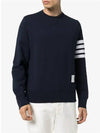 4 Bar Loopback Jersey Sweatshirt Navy - THOM BROWNE - BALAAN 3