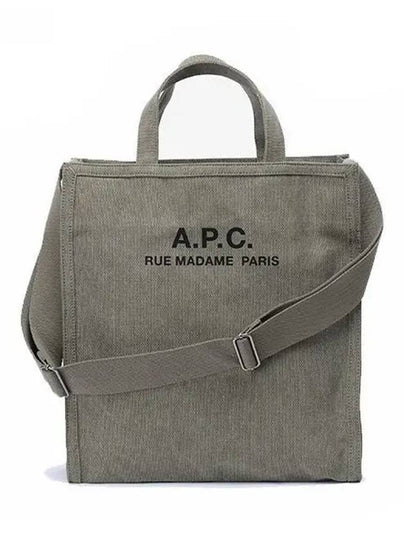 Recovery Logo Printing Cotton Tote Bag Khaki - A.P.C. - BALAAN 2