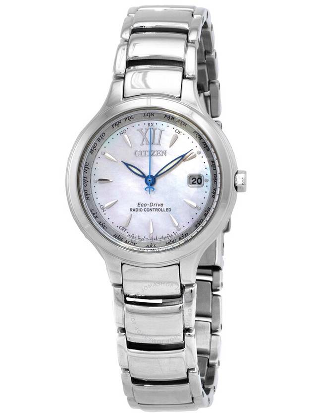 Citizen Eco-Drive Perpetual World Time Mother of Pearl Dial Ladies Watch EC1170-85D - CITIZEN - BALAAN 1