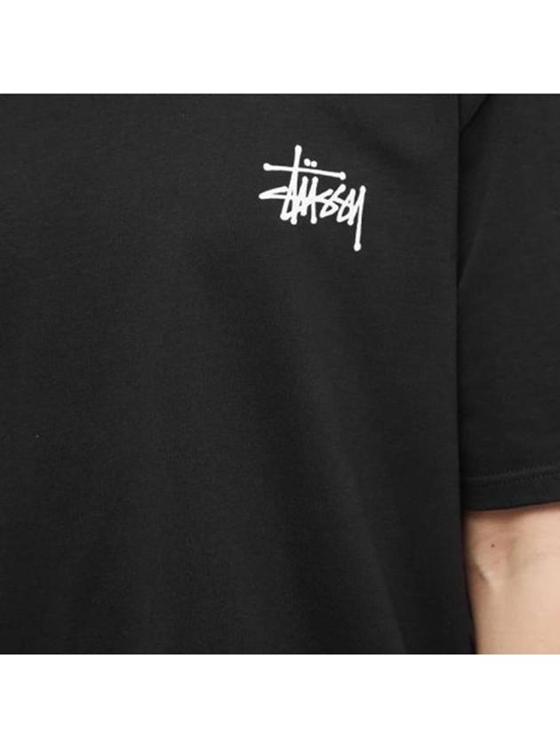 Basic Short Sleeve T-Shirt  Black - STUSSY - BALAAN 5