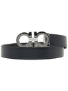 Ferragamo Men's Double Gancini Reversible Belt 67 9494 NERO HICKORY 0645904 - SALVATORE FERRAGAMO - BALAAN 10