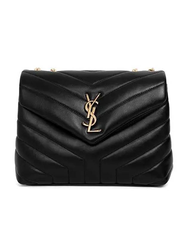 Bronze Monogram Loulou Matelasse Y Leather Small Shoulder Bag Black - SAINT LAURENT - BALAAN 2