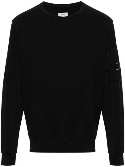 Light Fleece Sweatshirt Black - CP COMPANY - BALAAN 2