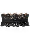 Vienne Wave Calfskin Bustier Belt Black - ALAIA - BALAAN 1