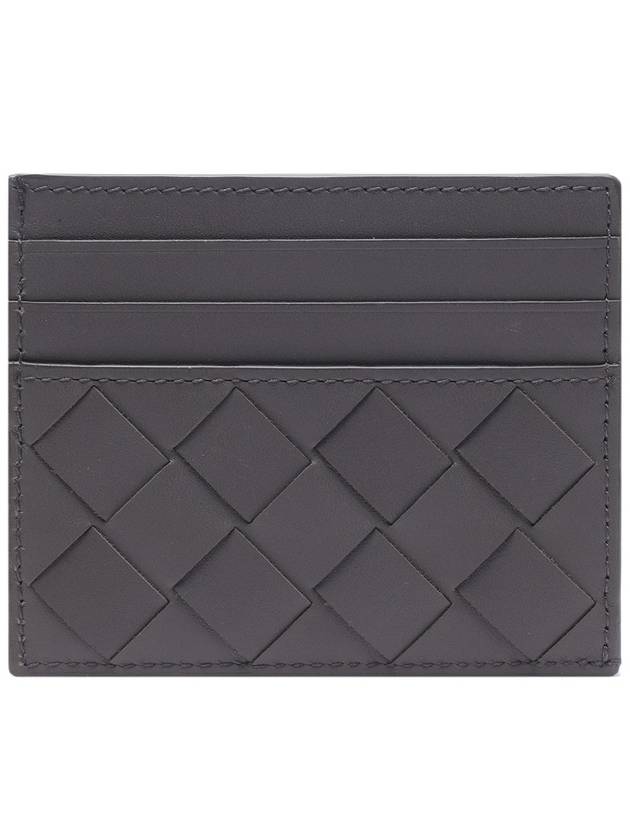 Intrecciato Leather Card Wallet Grey - BOTTEGA VENETA - BALAAN 5