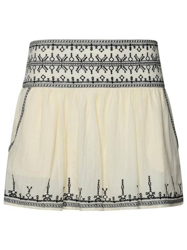 Picadilia Pattern Midi A-Line Skirt White - ISABEL MARANT ETOILE - BALAAN 1