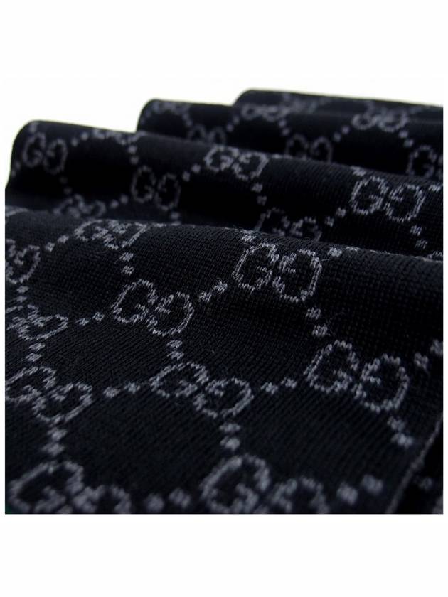 GG Two-Tone Wool Scarf Black - GUCCI - BALAAN 3