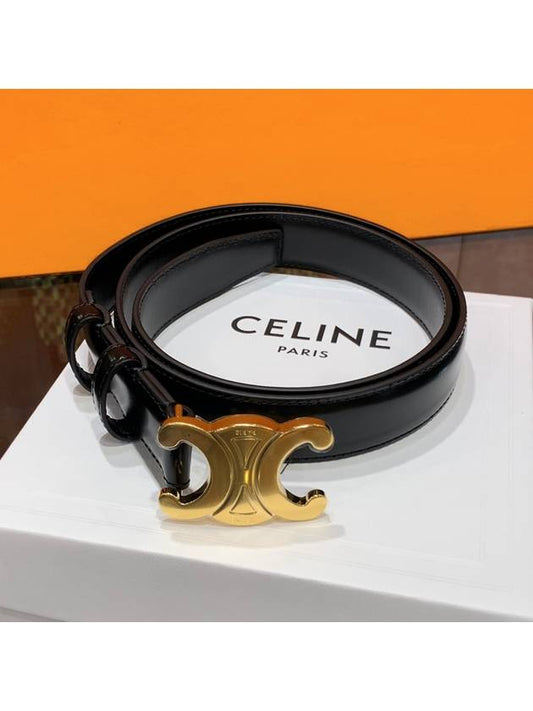 Belt Taurus Skin Medium Triomphe Gold Emblem - CELINE - BALAAN 1