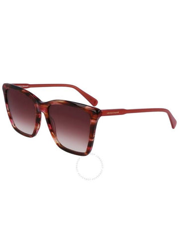 Longchamp Red Gradient Square Ladies Sunglasses LO719S 602 56 - LONGCHAMP - BALAAN 1