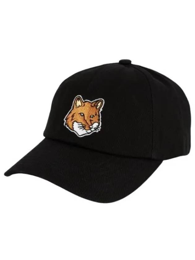 Large Fox Head Embroidery Ball Cap Black - MAISON KITSUNE - BALAAN 2