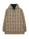 Reversible Check Nylon Hooded Jacket Black Beige - BURBERRY - BALAAN 2