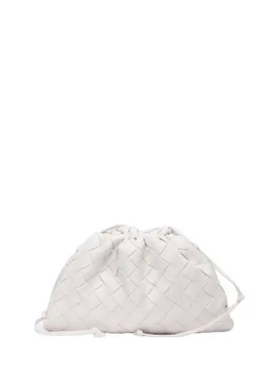 Intrecciato Small Leather Pouch Bag Chalk - BOTTEGA VENETA - BALAAN 2