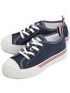 Cotton Lace-Up Low Top Sneakers Navy - THOM BROWNE - BALAAN 2