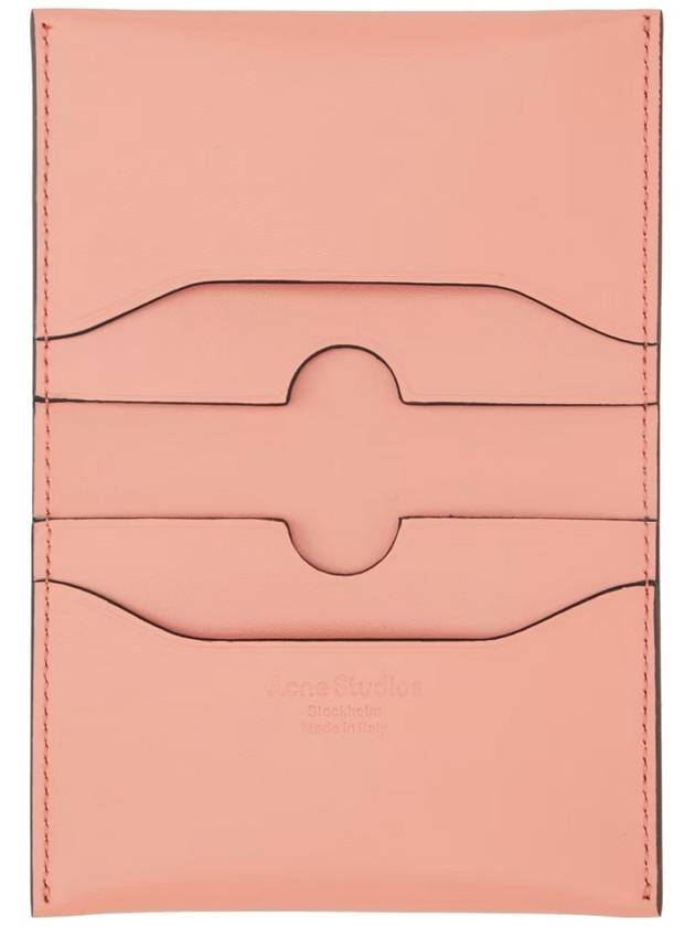 Folded Leather Card Wallet Pink - ACNE STUDIOS - BALAAN 4