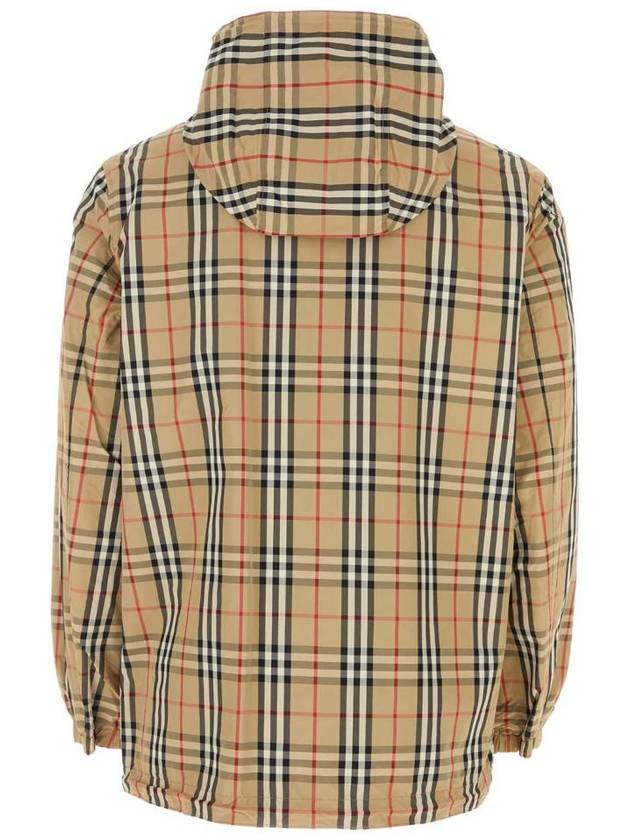 Reversible Check Nylon Hooded Jacket Black Beige - BURBERRY - BALAAN 3