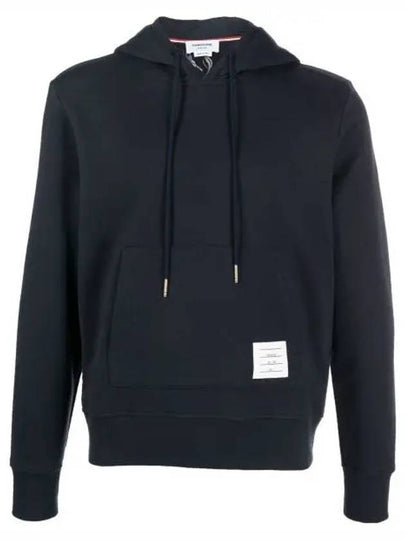 Loopback Broderie Anglaise Relaxed Cotton Hoodie Navy - THOM BROWNE - BALAAN 2