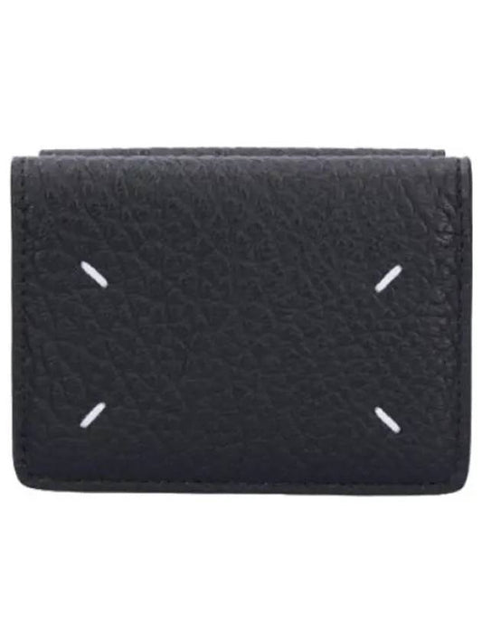 Stitched Trifold Wallet Black - MAISON MARGIELA - BALAAN 1