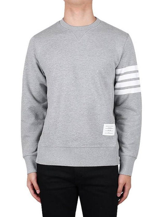 4 Bar Loopback Jersey Sweatshirt Light Grey - THOM BROWNE - BALAAN 2