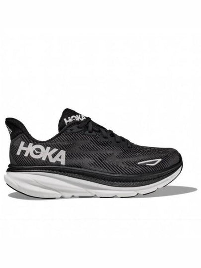 Clifton 9 Wide Low Top Sneakers Black - HOKA ONE ONE - BALAAN 2