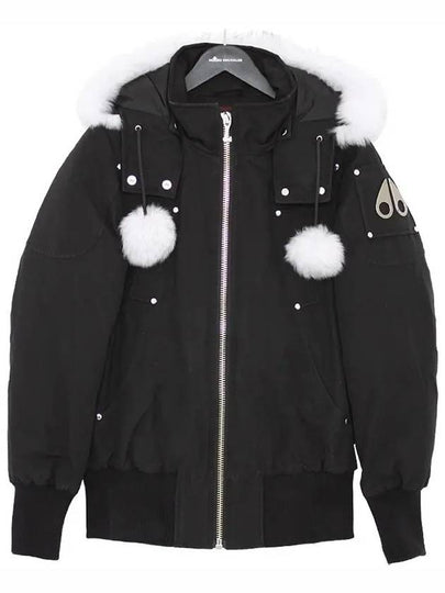 Original Debbie Bomber Jacket White Shearling Black - MOOSE KNUCKLES - BALAAN 2