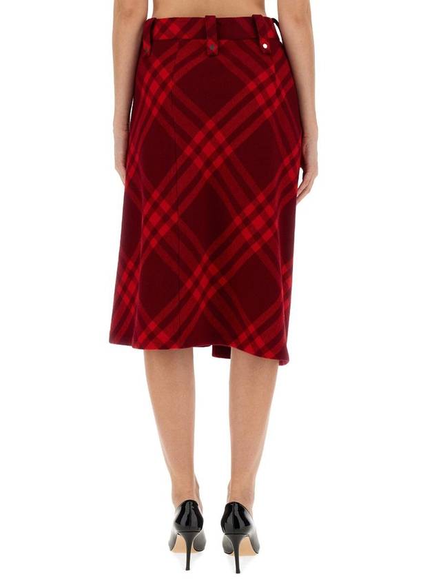 Check Wool Skirt 8076880 B7338 B0010636551 - BURBERRY - BALAAN 4