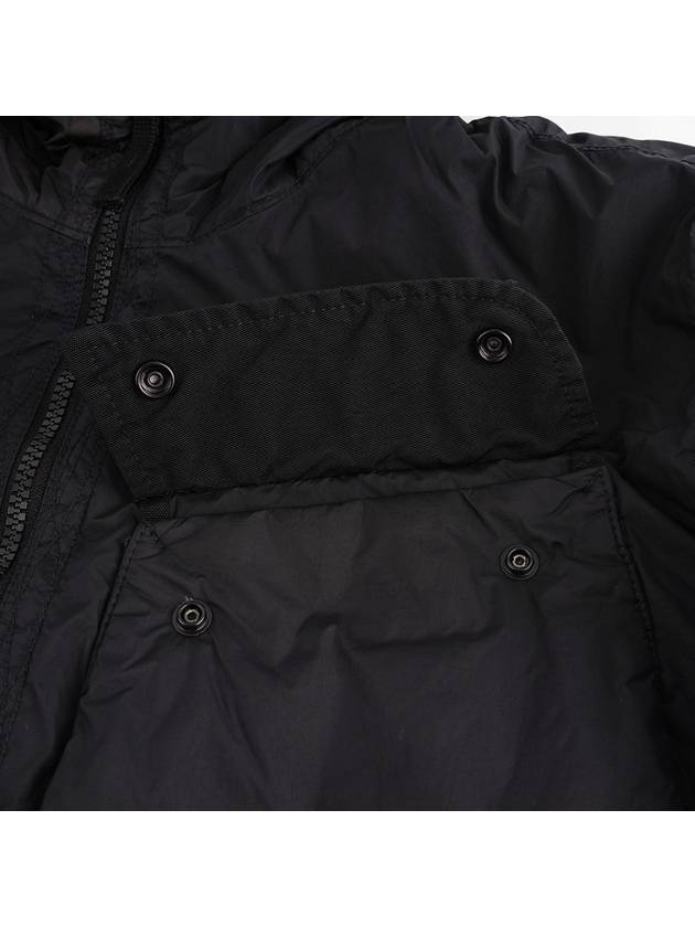 Wappen Patch Nylon Crinklips Hooded Jacket Black - STONE ISLAND - BALAAN 7