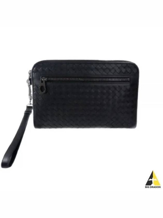 Intrecciato Documents Zipper Clutch Bag Black - BOTTEGA VENETA - BALAAN 2