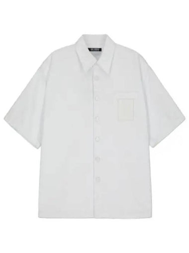 Oversized logo patch short sleeve shirt white - RAF SIMONS - BALAAN 1