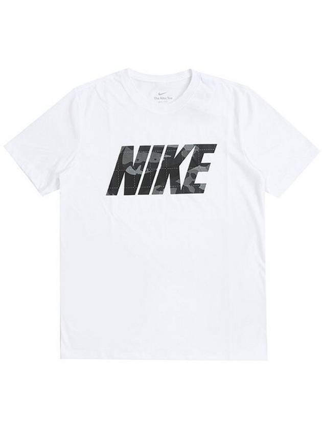 Dry Fit Camo Graphic Short Sleeve T-Shirt White - NIKE - BALAAN 1