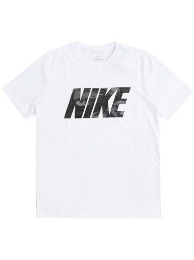 Dry Fit Camo Graphic Short Sleeve T-Shirt White - NIKE - BALAAN 1