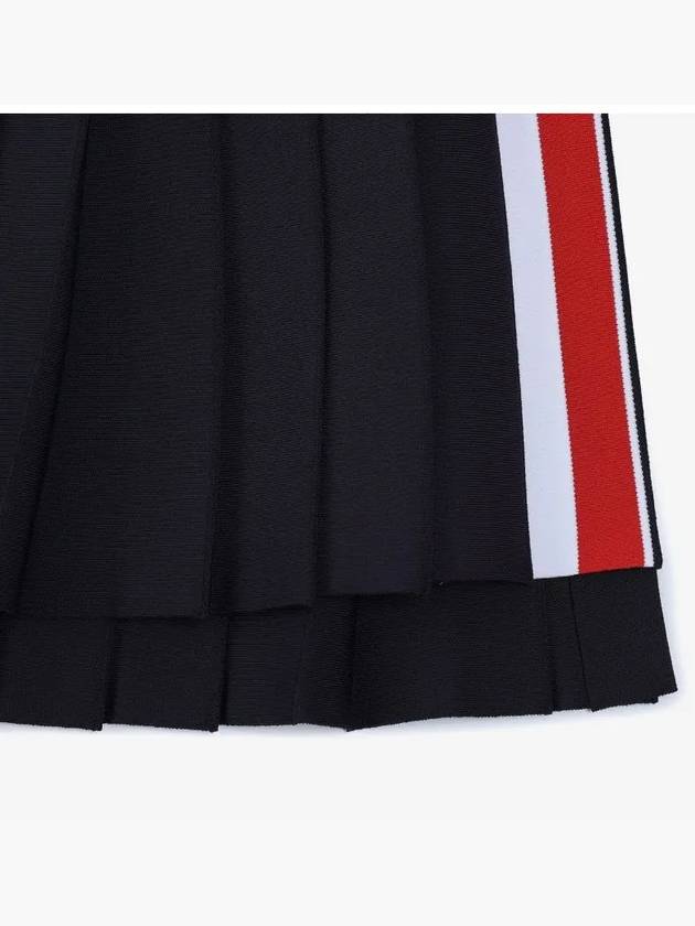 Side Stripe Dropback Mini Pleated Skirt Navy - THOM BROWNE - BALAAN 4