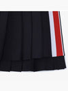 Side Stripe Dropback Mini Pleated Skirt Navy - THOM BROWNE - BALAAN 5