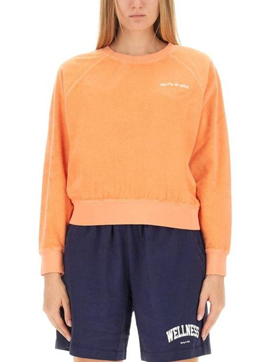 NY Tennis Club Terry Cotton Sweatshirt Orange - SPORTY & RICH - BALAAN 1